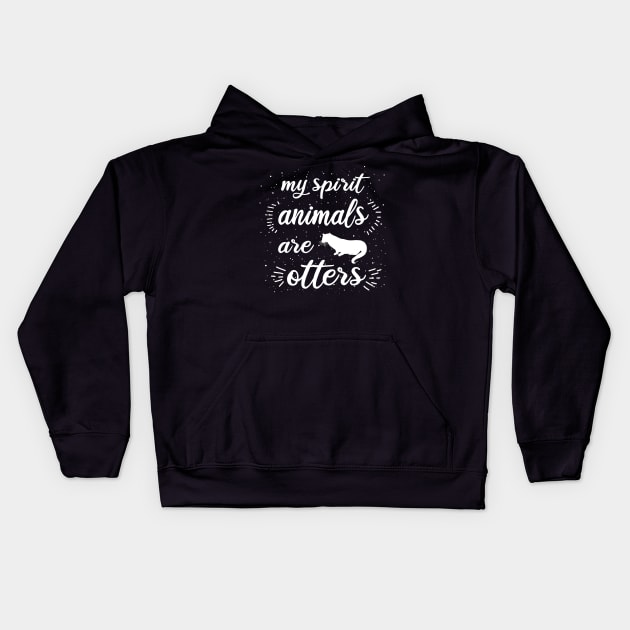 Women otters saying girls pun art Kids Hoodie by FindYourFavouriteDesign